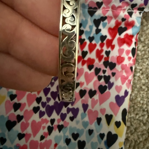 Brighton Silver Bangke Bracket wit Print Bag *NWT* - Picture 1 of 4
